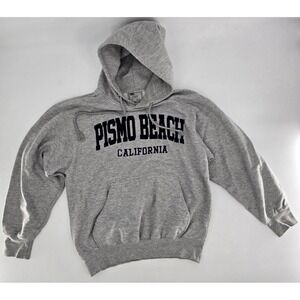 MV Sport Hoodie Mens S‎ Pismo Beach CA Pullover Sweatshirt Gray & Blue - Soft